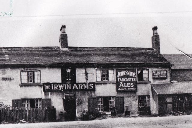 The caption from the YEP archive simply reads 'Irwin Arms. Before rebuilding. Halton, near Leeds.' Year unknown.