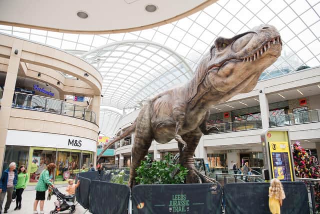Dinosaurs are located across Leeds city centre.