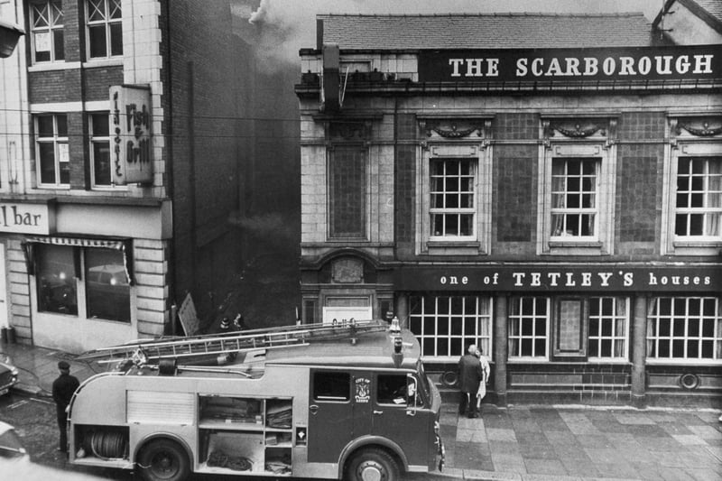 Fire crews dealt with a blaze behind the Scarborough Hotel in June 1972.