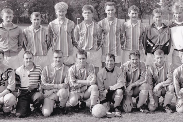 Union, who played in Division 2 of the Wakefield Tetley League, pictured n September 1990. Back row, from left, are Mark Gledhill, Steve Wensley, Richard Bates, Terry Budd, Geoff Stanhope, Mick Layton, Chris Dunhill and Darren Redican. Front row, from left, are Andy Colley (secretary), Paul Bennett, Anthony Dalton, Phil Dunhill, Andy Wensley, Andy Jefferson, Nicky Wensley and Steve Wensley.