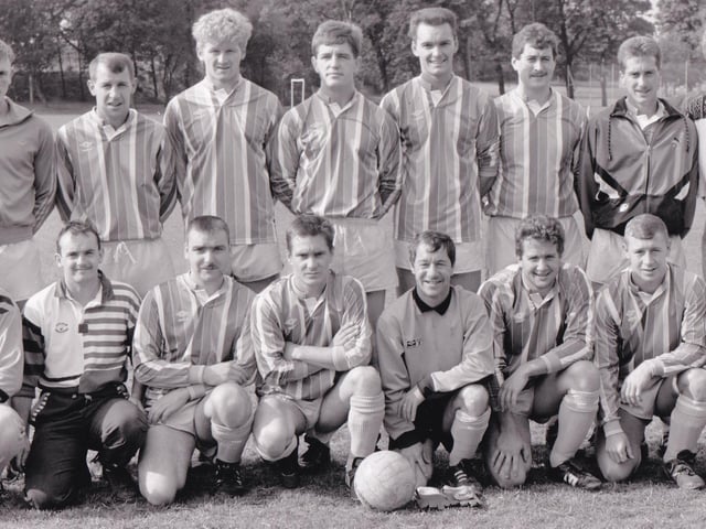 Union, who played in Division 2 of the Wakefield Tetley League, pictured n September 1990. Back row, from left, are Mark Gledhill, Steve Wensley, Richard Bates, Terry Budd, Geoff Stanhope, Mick Layton, Chris Dunhill and Darren Redican. Front row, from left, are Andy Colley (secretary), Paul Bennett, Anthony Dalton, Phil Dunhill, Andy Wensley, Andy Jefferson, Nicky Wensley and Steve Wensley.