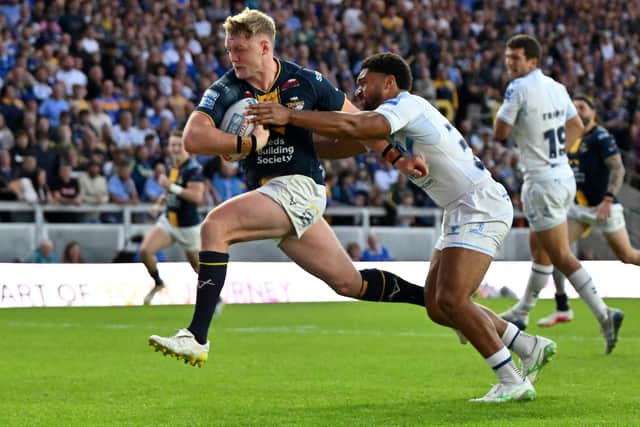James McDonnell is expected back from injury for Leeds Rhinos' Super League semi-final in two weeks' time. Picture by Matthew Merrick/SWpix.com.