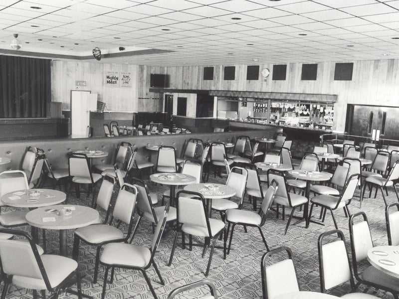 The new concert room at the Denison Hall Club on Armley Town Street in June 1984.