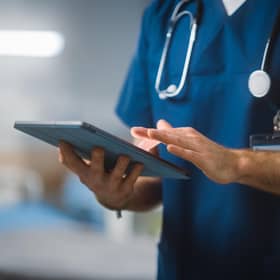 A stock picture of a doctor