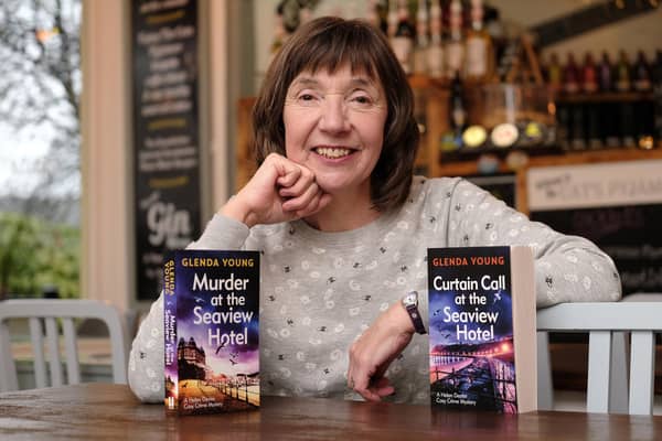 Author Glenda Young sets a vital scene of her third Scarborough-set crime series on the cliff lift