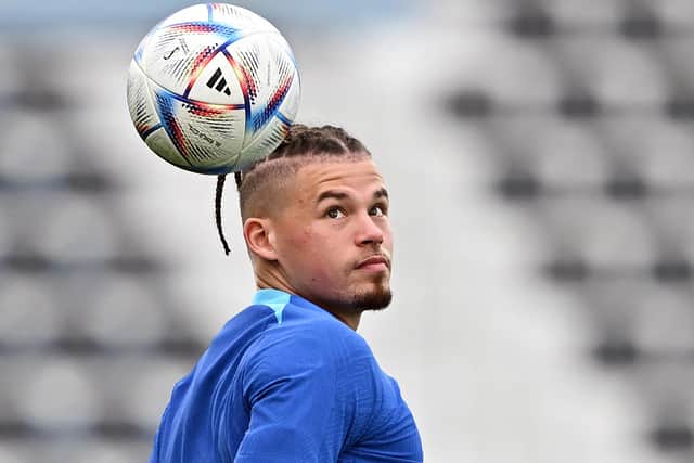 FITNESS PROBLEM: For Manchester City's former Leeds United star Kalvin Phillips, above. Photo by Paul ELLIS / AFP) (Photo by PAUL ELLIS/AFP via Getty Images.