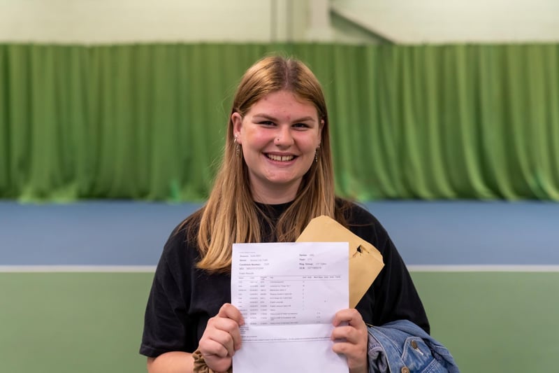 Amelia Todd recieving her GCSEs. Picture By: Andy Hornby