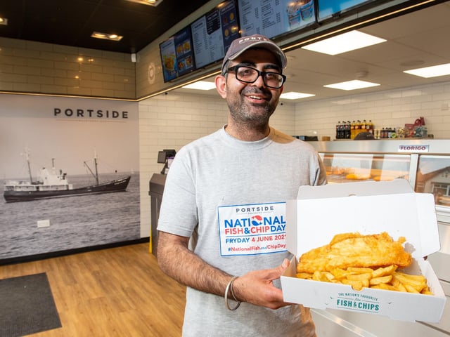 Portside Fish & Chips, Moortown, has a rating of 4.4 from 194 Google reviews. A customer at Portside said: "Visited today for the first time and it was great! I got served by 2 lovely young ladies. They were quick, attentive, polite and overall such a joy to speak to! They recommended some great food and it was all done very efficiently with very limited wait. Will definitely be visiting again the kids loved it!"