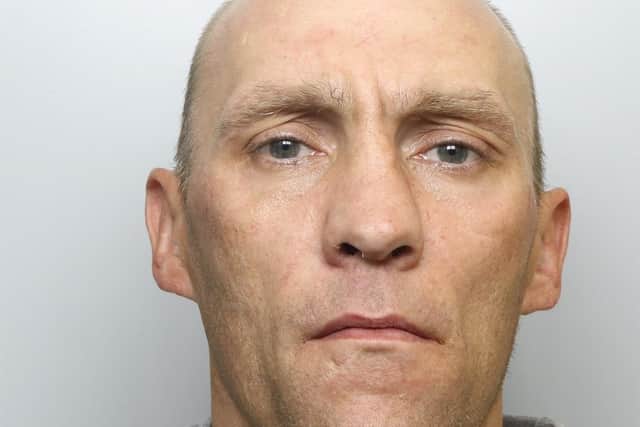Daniel Young, 38, was sentenced to five years imprisonment after pleading guilty to possessing a Class A drug, possessing a firearm, assault occasioning actual bodily harm, and handling stolen goods in Leeds.