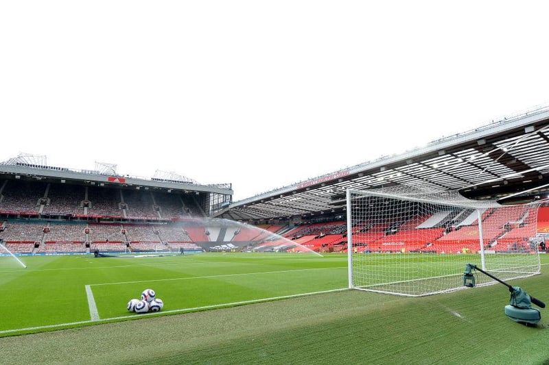 A general view inside Old Trafford, which just missed out on the top spot. It has the largest capacity of Premier League stadiums at 75,653.