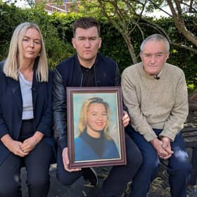Sabrina's family: Pauline Nimmo (Sabrina's sister), Joseph Brett (Sabrina's brother), Noel Brett (Sabrina's father); courtesy of ITV Anglia