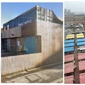 Council documents said the plans for Leeds Kirkgate outdoor market (right) could take inspiration from container parks such a Boxpark in London and Spark in York (left).