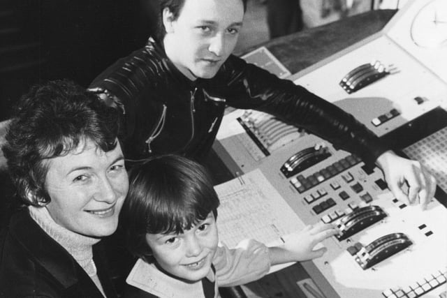 Grand Theatre opened its door to the public in November 1980 as people waited eagerly for an insight into the workings of the theatre. Pictured is theatre electrician Jeff Riley showing the new computer display deck, which controlled the stage and house lighting visitor Kath Wardle and her daughter Chrissie.
