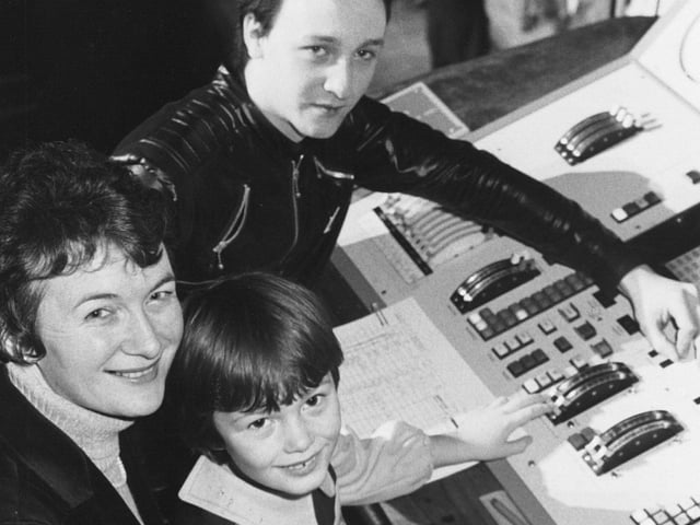 Grand Theatre opened its door to the public in November 1980 as people waited eagerly for an insight into the workings of the theatre. Pictured is theatre electrician Jeff Riley showing the new computer display deck, which controlled the stage and house lighting visitor Kath Wardle and her daughter Chrissie.