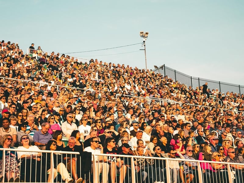 Fans in the evening sun enjoying the Corrs and Natalie Imbruglia. picture: Cuffe & Taylor