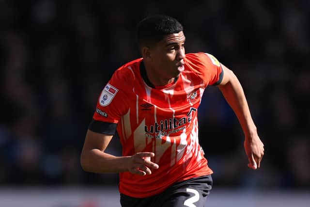 FINE RUN: For Leeds United's Cody Drameh on loan at Luton Town. Photo by Alex Pantling/Getty Images.