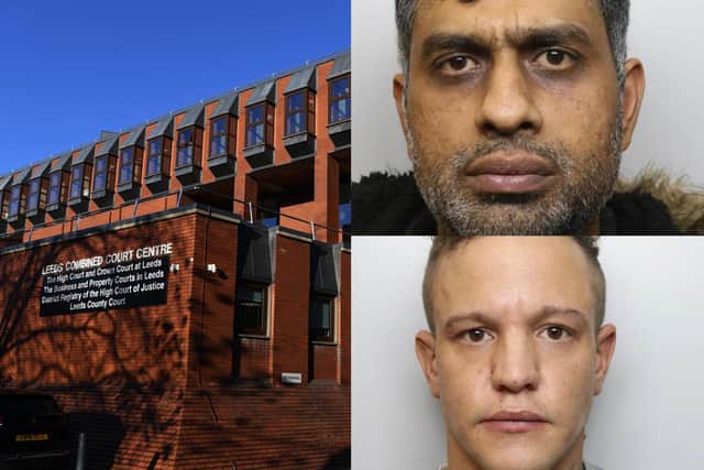 Paedophile Imran Ijaz, above, and violent partner Stephen Baddeley, below, are among the criminals locked up at Leeds Crown Court this week