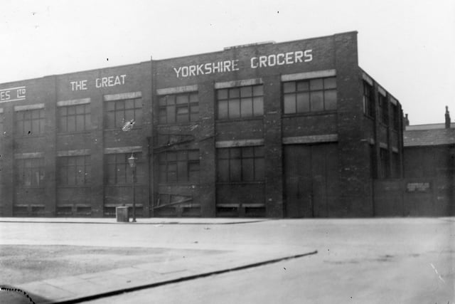 The offices of Thrift Stores Ltd at the junction of Spence Lane and Whitehall Road in May 1936, The premises were known as Corner House. Business began in 1881, Wright Popplewell and J.W.Jessop both grocers, became partners to create Thrift Stores, with Ideal stores on Wellington Road. By 1962 they had 150 stores in Yorkshire.