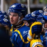 TRIPLE-WHAMMY: Cullen McLean scored a hat-trick in the 5-1 win in Romford. Pic: Charlotte Clark/Knights Media.