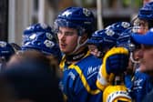 TRIPLE-WHAMMY: Cullen McLean scored a hat-trick in the 5-1 win in Romford. Pic: Charlotte Clark/Knights Media.