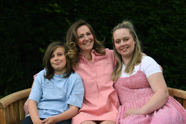 Harrogate mum Natalie Deeley started making candles for parents whose children were in intensive care,, as a way to keep her hands busy while her own daughter Esmee was in hospital. Pictured with Esmee and Ephron. Picture Jonathan Gawthorpe