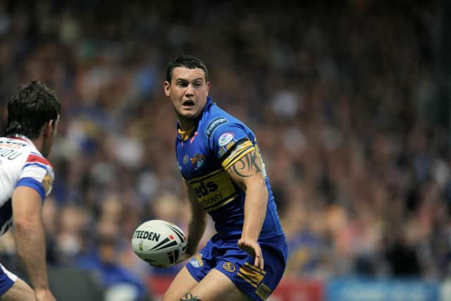 Jay Pitts in action for Leeds Rhinos against the club he joined them from, Wakefield Trinity Wildcats, in June, 2010. Picture by Tony Johnson.