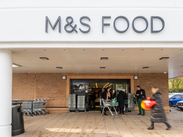 The food hall is now larger and M&S says they have gone for a 'market feel'
