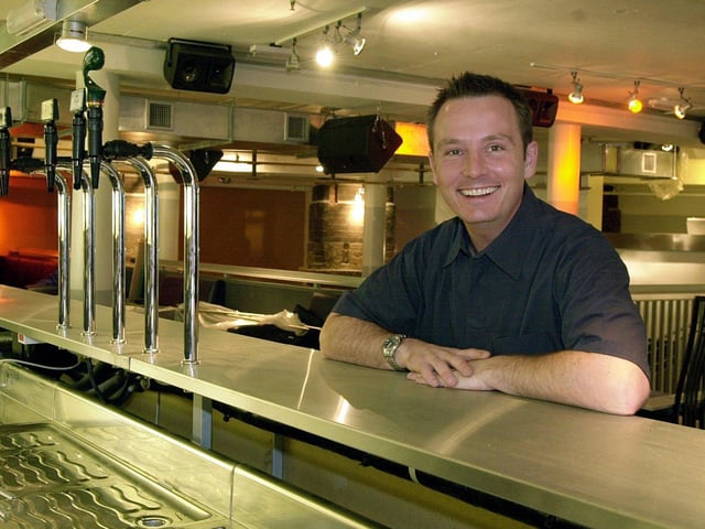 Elemental bar in the Corn Exchange in September 2000. Pictured is manager Dan West.