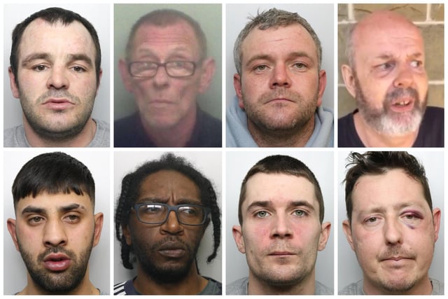 The faces of those who appeared in court this week, with most being sent to jail.