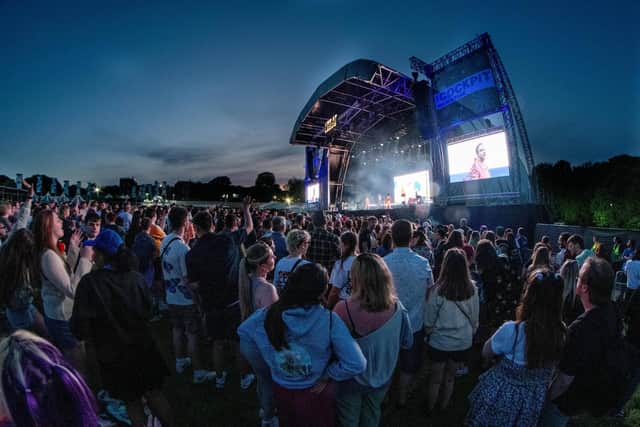 Two Door Cinema Club on stage during Live at Leeds in the Park 2023 in Temple Newsam (Photo by Mark Bickerdike Photography)