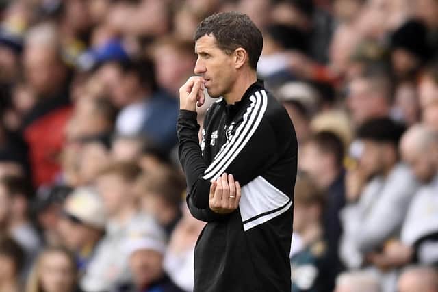 PROBLEM: That Whites boss Javi Gracia, about, knows Leeds United must fix. Photo by OLI SCARFF/AFP via Getty Images.