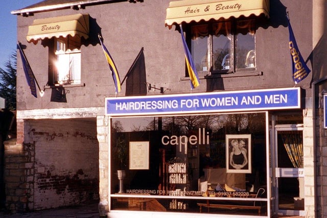 Do you remember Capelli hairdressers on North Street in Wetherby? Pictured in November 1998.