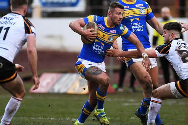 Jack Walker played for Rhinos against his new club Bradford in a pre-season game at Odsal last January. Picture by Jonathan Gawthorpe.