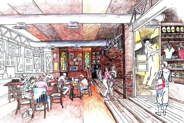 An artist's impression of the new Hard Rock Cafe on Albion Street before it opened in December 2002.