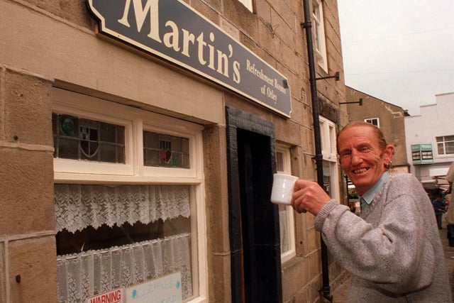 Do you Martin's from back in the day? Pictured is owner Martin Dennis outside his cafe in June 1997.