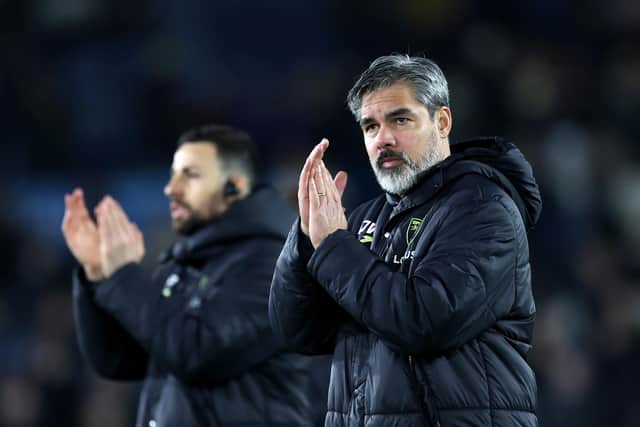 WHITES PRAISE: From Norwich City boss David Wagner, above, pictured after Wednesday night's 1-0 defeat against Championship hosts Leeds United at Elland Road.
Photo by Clive Brunskill/Getty Images.