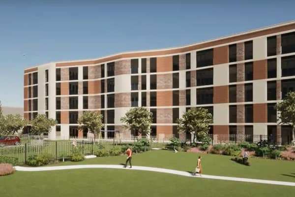 An artist's impression of the new social housing in east Leeds