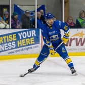 BACK FOR MORE: Jake Witkowski is hoping he can emulate last season's NIHL National league and play-off success having returned for a second spell. Picture: Aaron Badkin/Knights Media