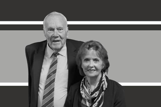 Former Hunslet Hawks chairman Grahame Liles, who has died aged 89 and his wife Margaret. Picture by Hunslet RLFC