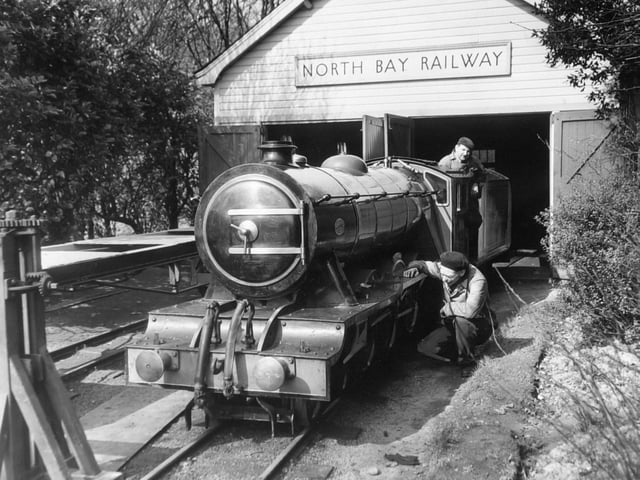 The miniature North Bay Railway that ran between Scarborough and Scalby pictured in March 1960.