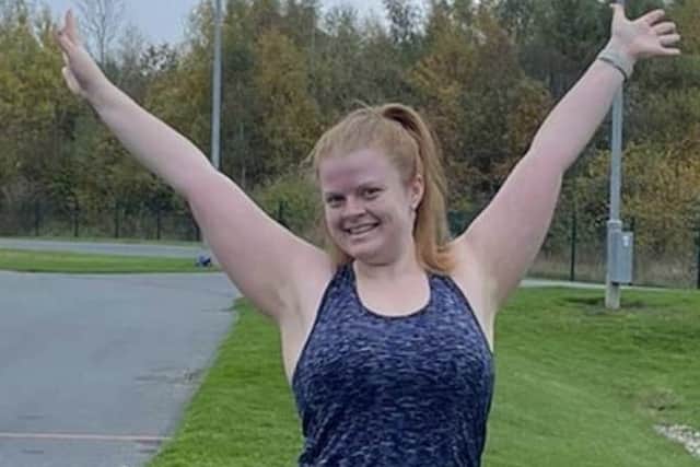 Megan completing 5k at Park run