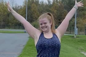 Megan completing 5k at Park run