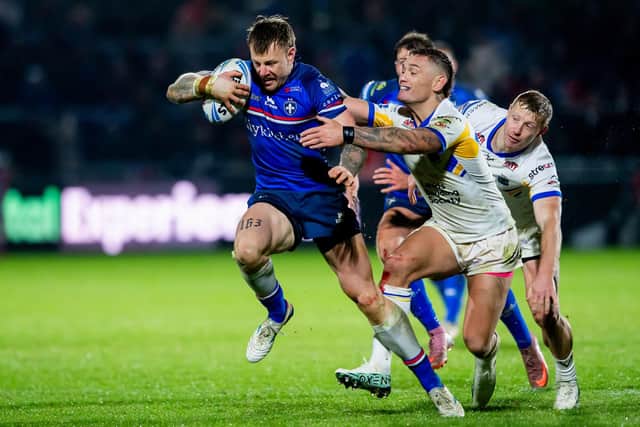 Wakefield Trinity's Tom Johnstone on the charge in the Challenge Cup win against Leeds Rhinos. Picture by Allan McKenzie/SWpix.com.