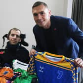 Rhinos legends Rob Burrow, left and Kevin Sinfield have been honoured in recognition of their campaigning work for MND causes. Picture by Leeds Rhinos.