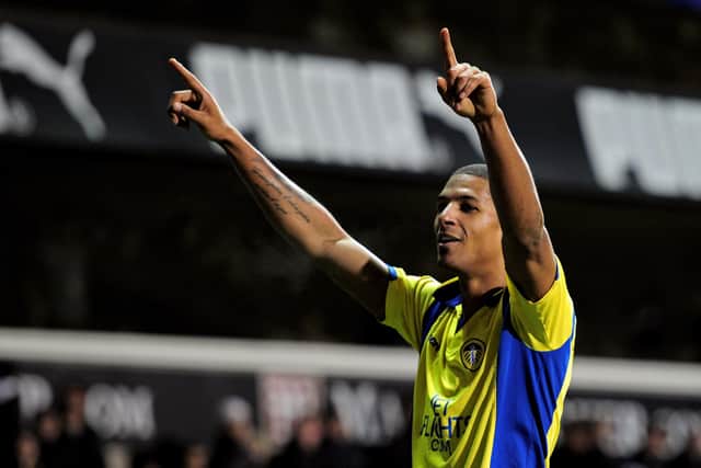 LONDON, ENGLAND - JANUARY 23: Jermaine Beckford (R) of Leeds celebrates aftering scoring from the penalty spot to level the scores 2-2 deep in injury time during the FA Cup sponsored by E.ON 4th round match between Tottenham Hotspur and Leeds United at White Hart Lane on January 23, 2010 in London, England. (Photo by Shaun Botterill/Getty Images)