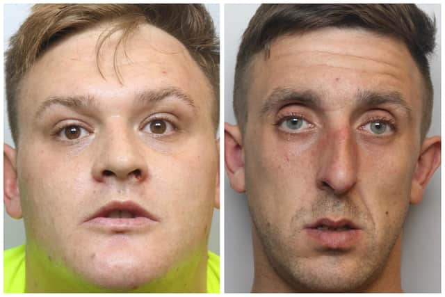 Crawley (left) and Lee were both given extended jail sentenced. (pic by WYP)