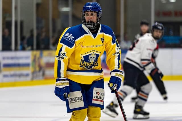 BACK FOR GOOD: Tate Shudra impressed enough during the 2021-22 season to earn himself full-time deal at Leeds Knights. Picture courtesy of Oliver Portamento/Leeds Knights