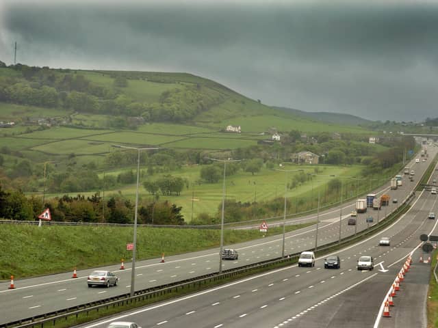 The incident took place on the M62 near Huddersfield.