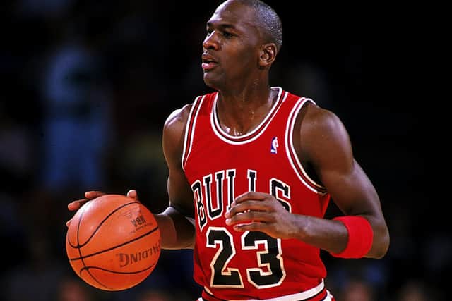 Michael Jordan pictured in action for Chicago Bulls in 1990. Picture: Tim DeFrisco/Allsport.