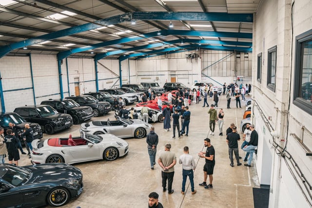 Visitors to the dealership in Apex Way were in "shock" at the sight of all the supercars, according to organisers.